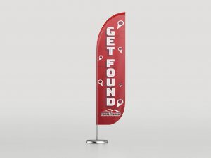 “Get Found” Feather Flag for Total Truck Centers