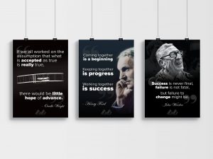 Success Quote Wall Art Trio for AAM
